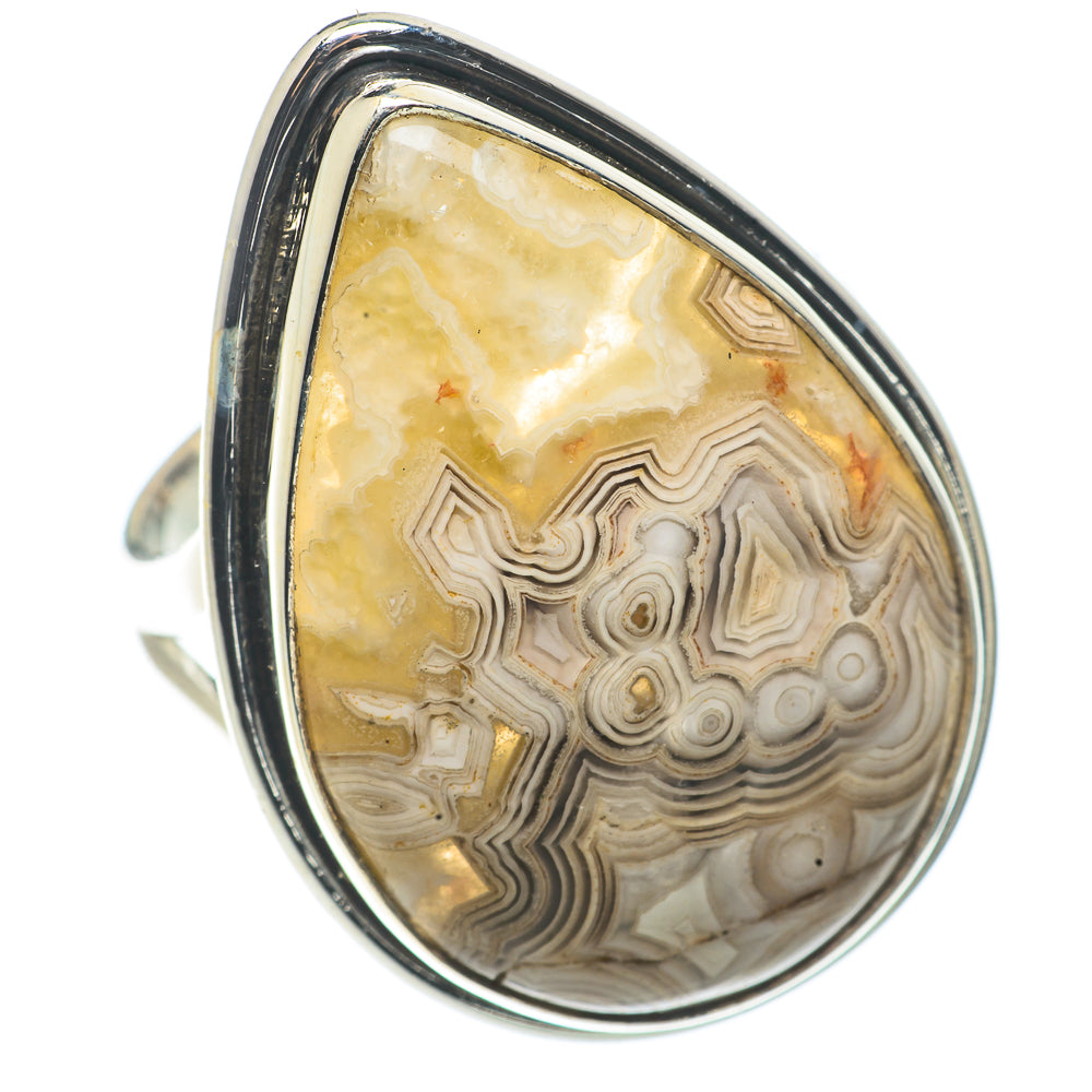 Laguna Lace Agate Rings handcrafted by Anasilvercos - RING66723