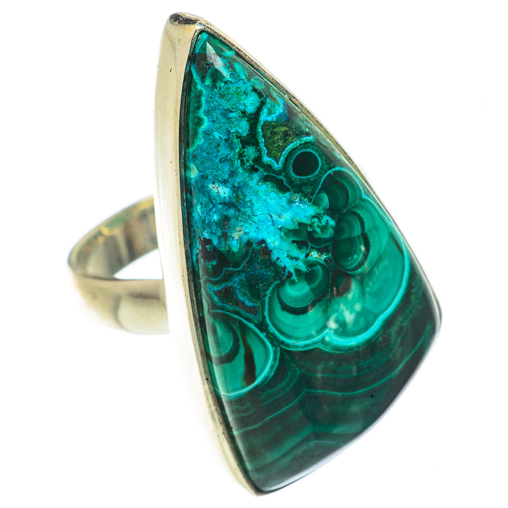 Malachite In Chrysocolla Rings handcrafted by Anasilvercos - RING66735