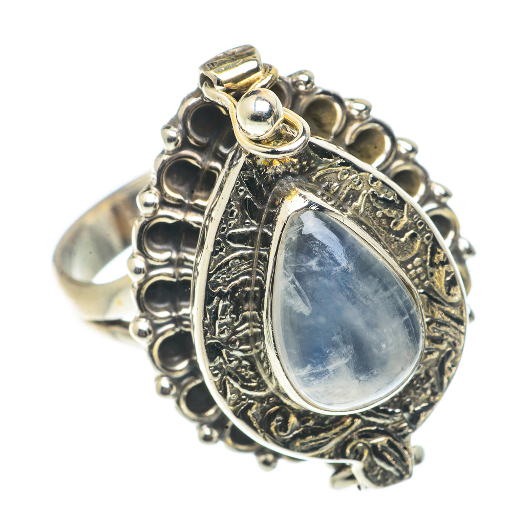 Rainbow Moonstone Rings handcrafted by Anasilvercos - RING66746