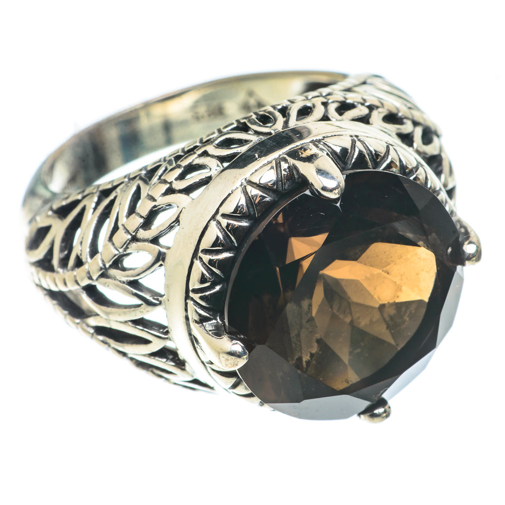 Smoky Quartz Rings handcrafted by Anasilvercos - RING66758