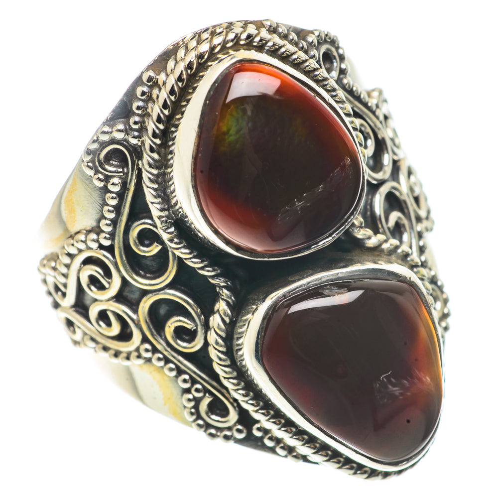Mexican Fire Agate Rings handcrafted by Anasilvercos - RING66811