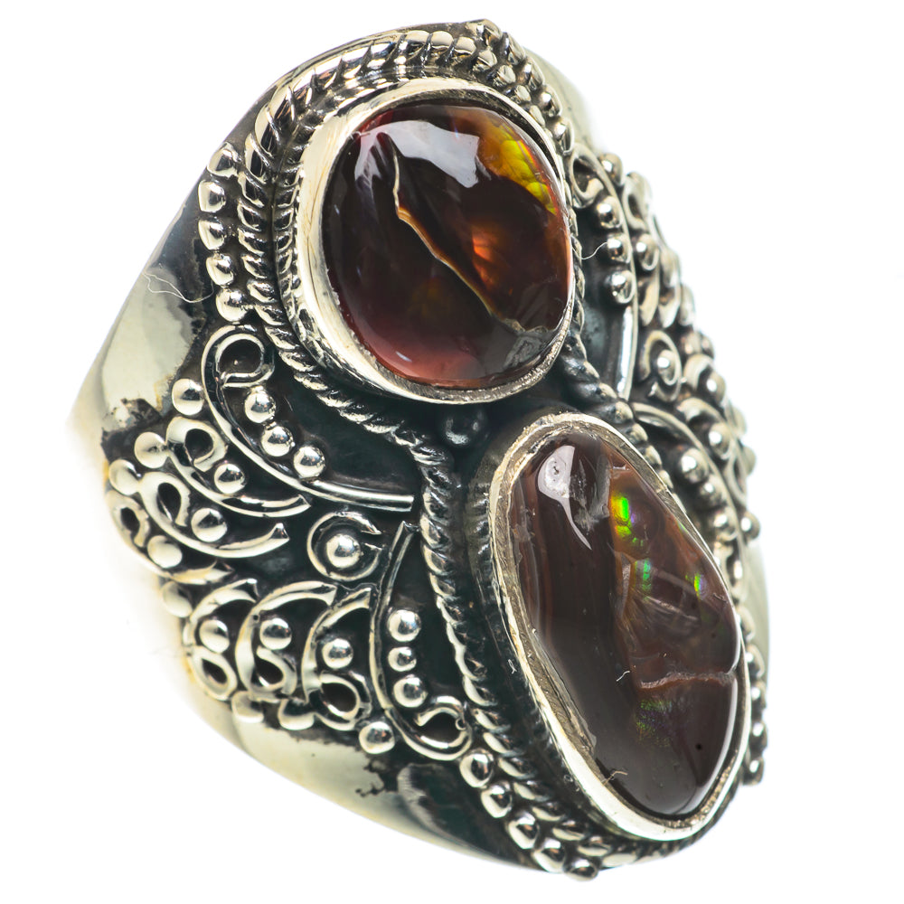 Mexican Fire Agate Rings handcrafted by Anasilvercos - RING66819
