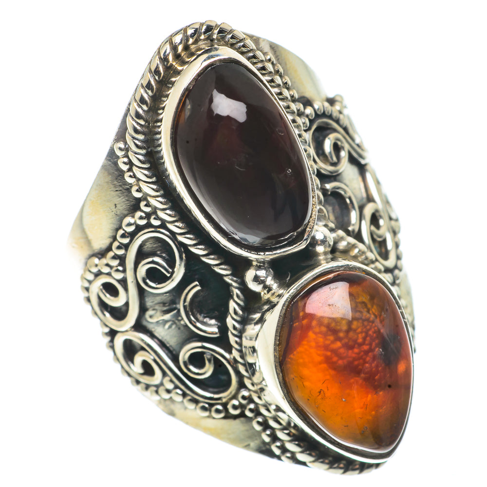 Mexican Fire Agate Rings handcrafted by Anasilvercos - RING66821