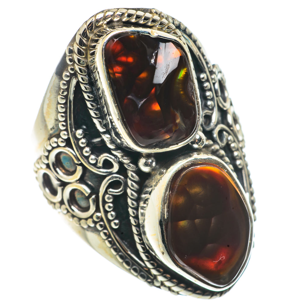 Mexican Fire Agate Rings handcrafted by Anasilvercos - RING66830