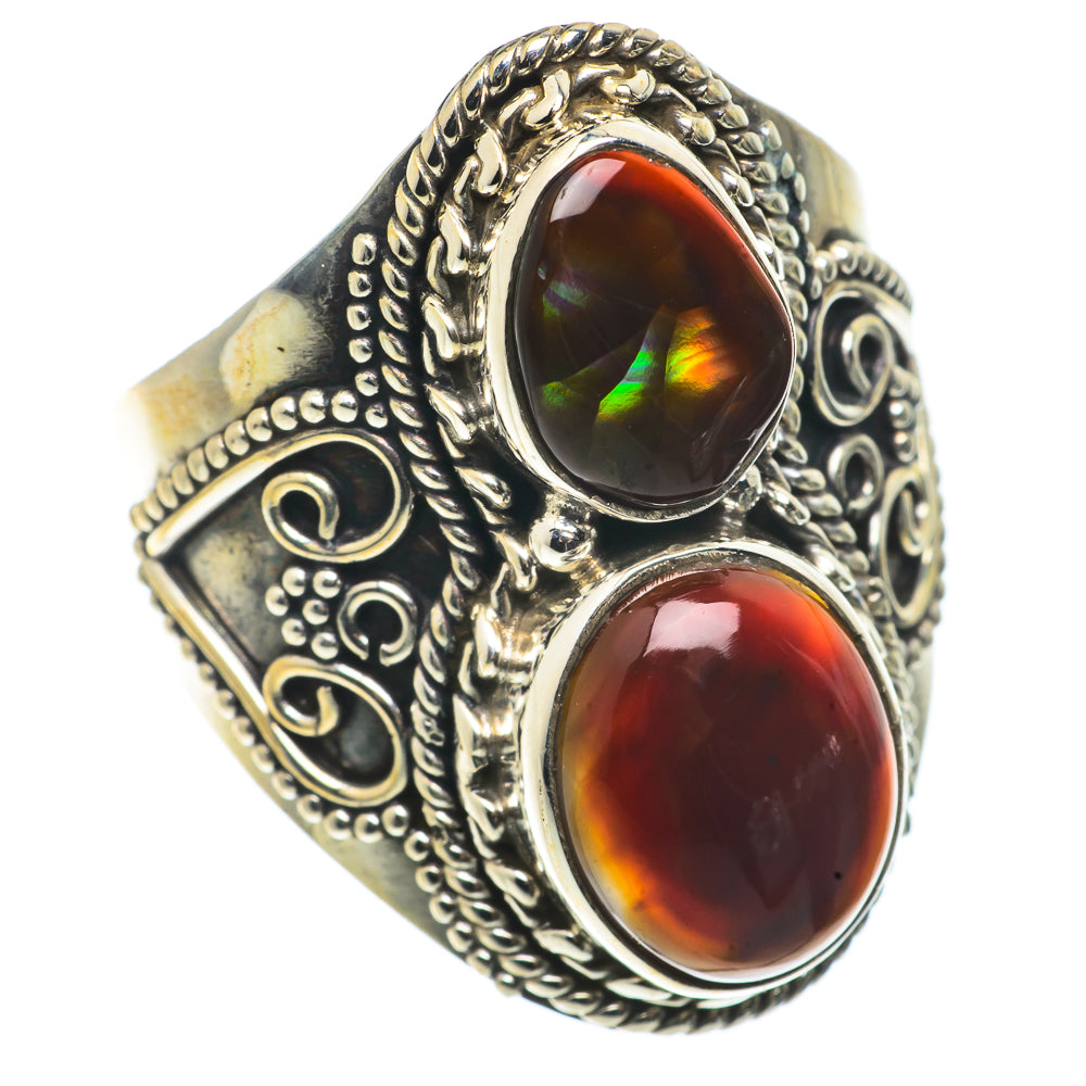 Mexican Fire Agate Rings handcrafted by Anasilvercos - RING66832