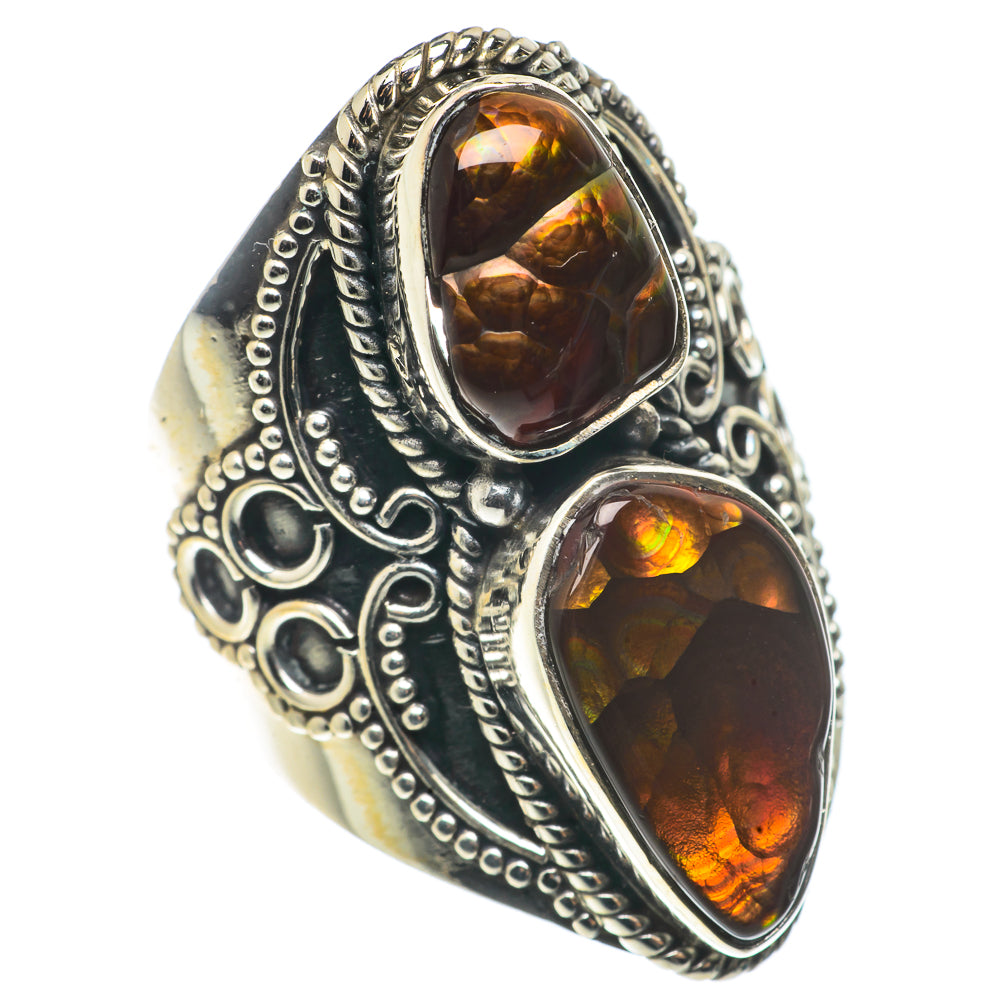 Mexican Fire Agate Rings handcrafted by Anasilvercos - RING66852
