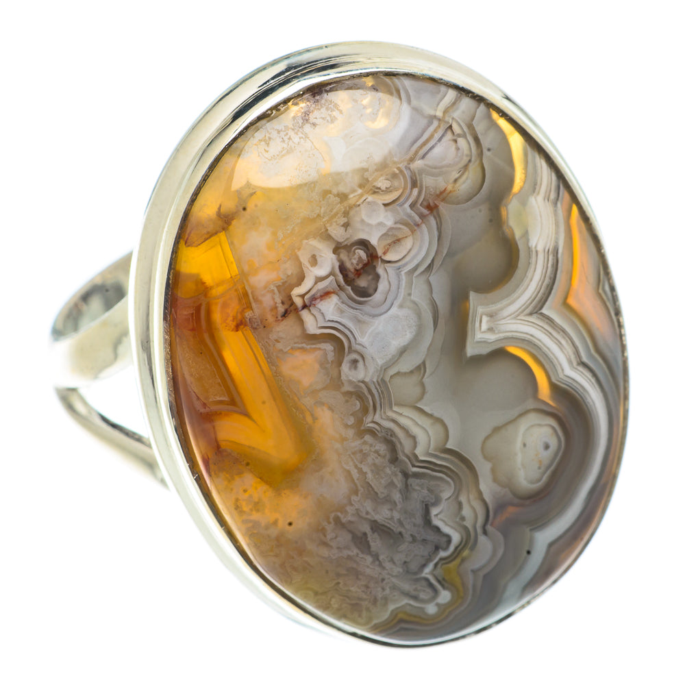 Laguna Lace Agate Rings handcrafted by Anasilvercos - RING66858