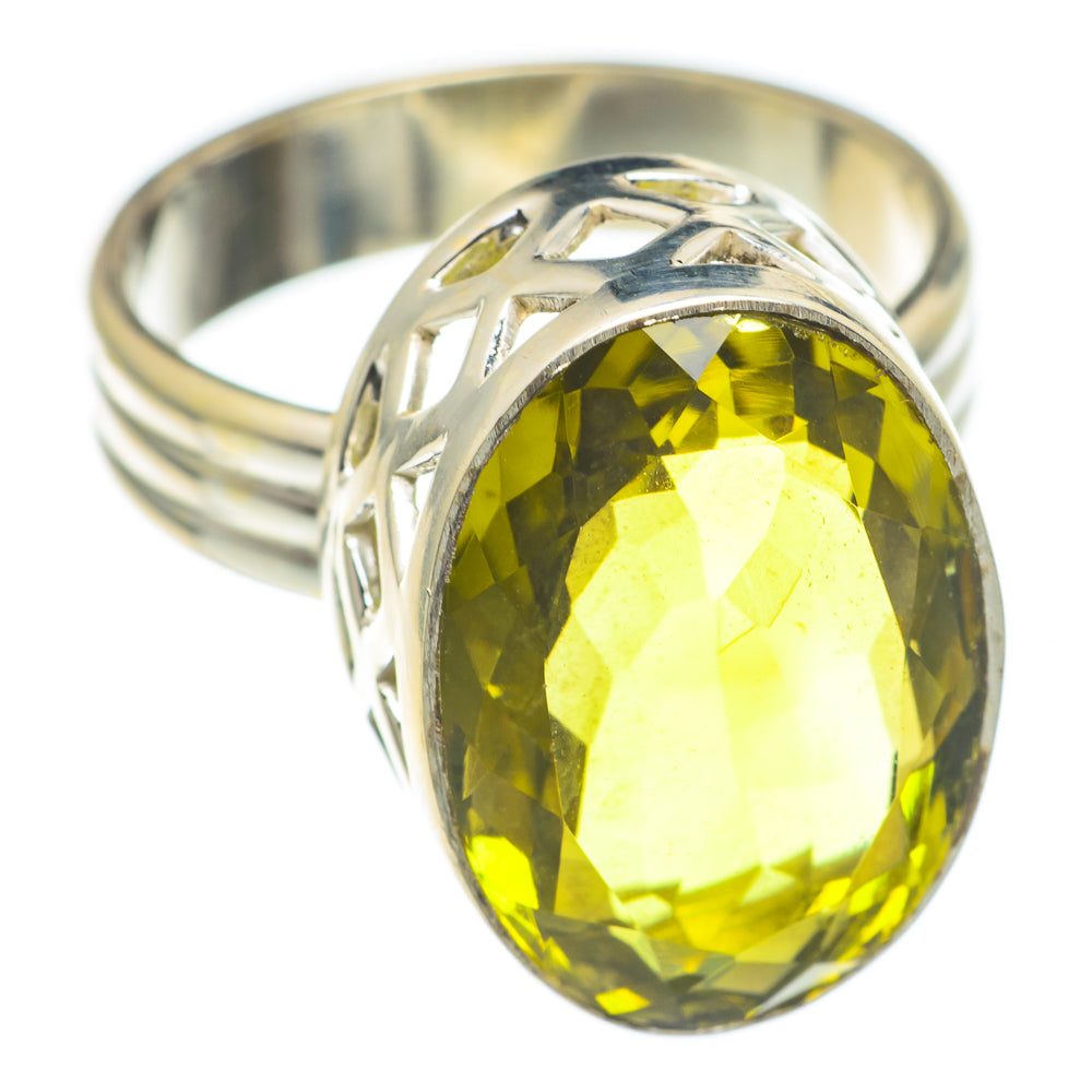 Olive Quartz Rings handcrafted by Anasilvercos - RING66885