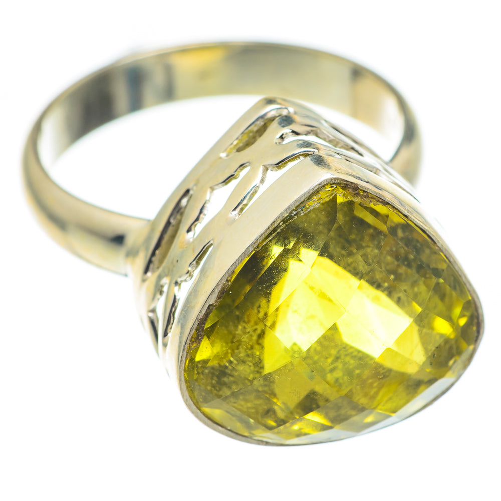 Olive Quartz Rings handcrafted by Anasilvercos - RING66886