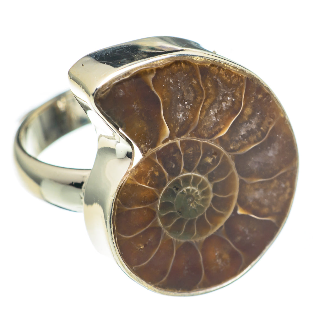 Ammonite Fossil Rings handcrafted by Anasilvercos - RING66895