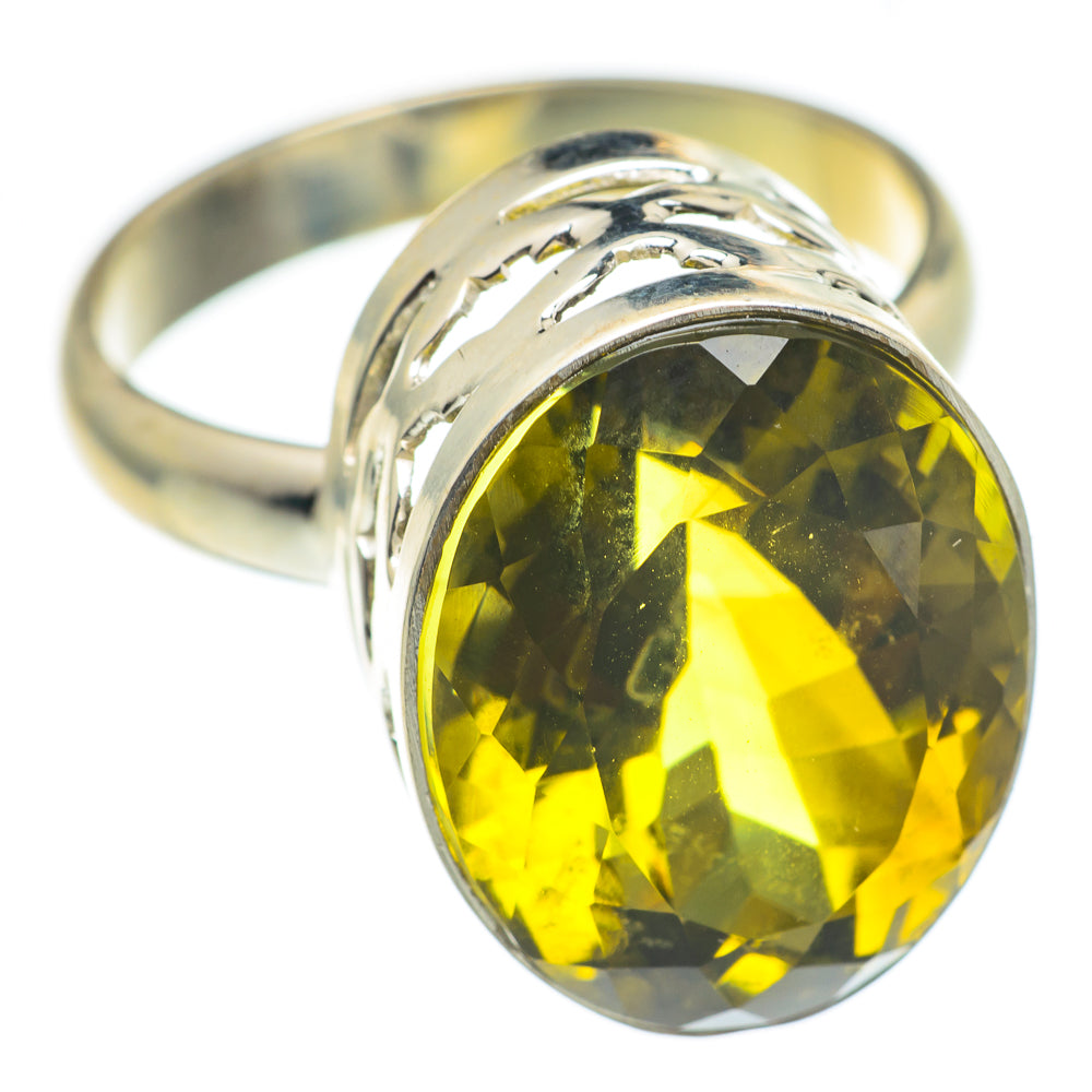 Olive Quartz Rings handcrafted by Anasilvercos - RING66914