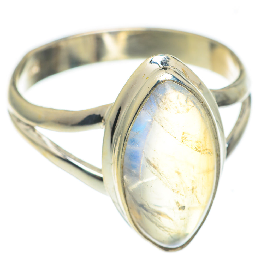 Rainbow Moonstone Rings handcrafted by Anasilvercos - RING66936