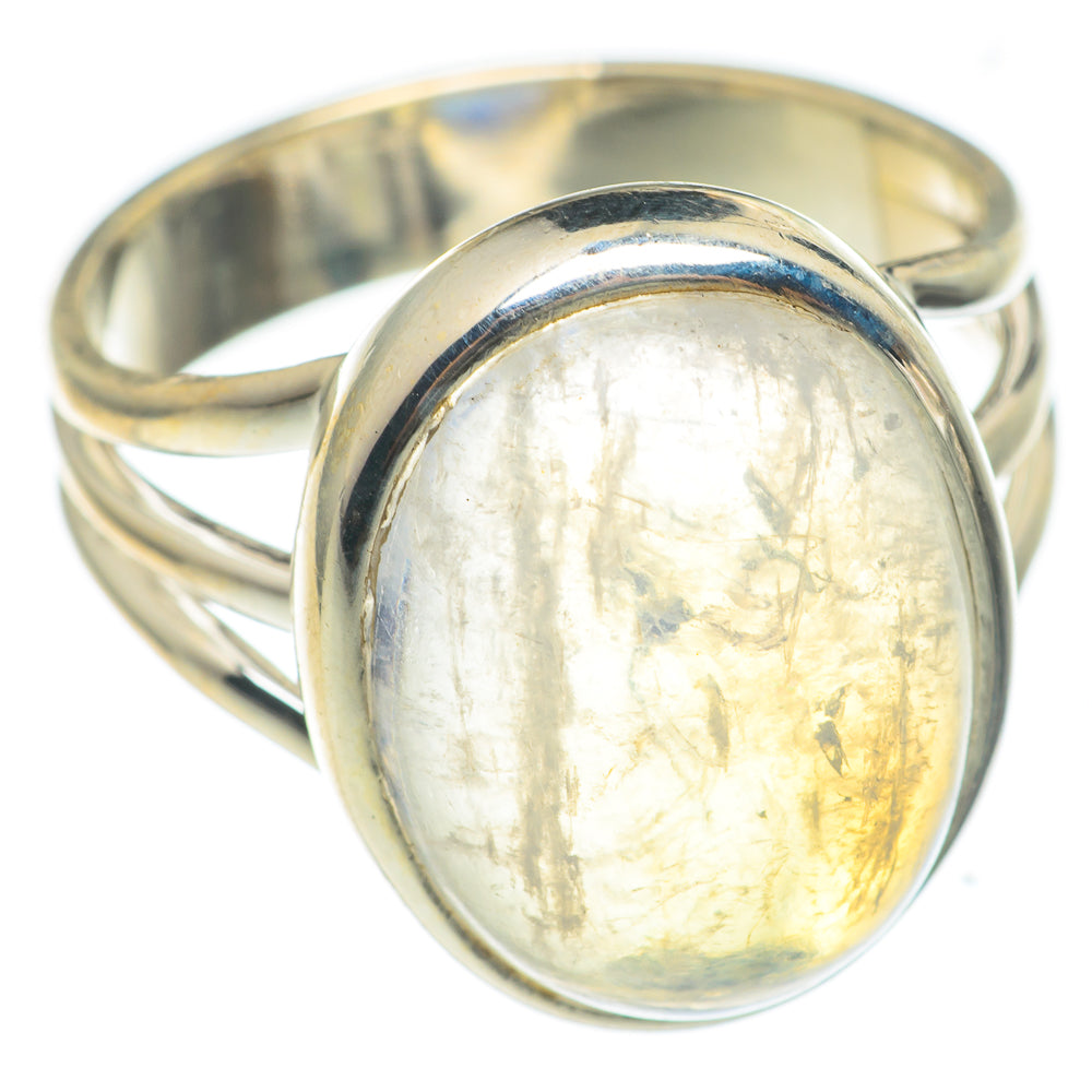 Rainbow Moonstone Rings handcrafted by Anasilvercos - RING66960