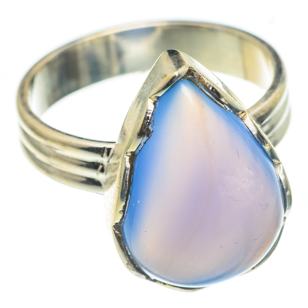 Aqua Chalcedony Rings handcrafted by Anasilvercos - RING66966