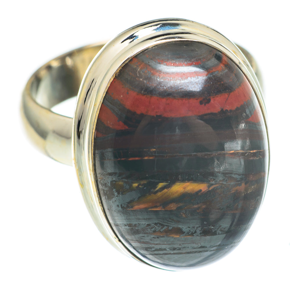Red Tiger Iron Rings handcrafted by Anasilvercos - RING66971