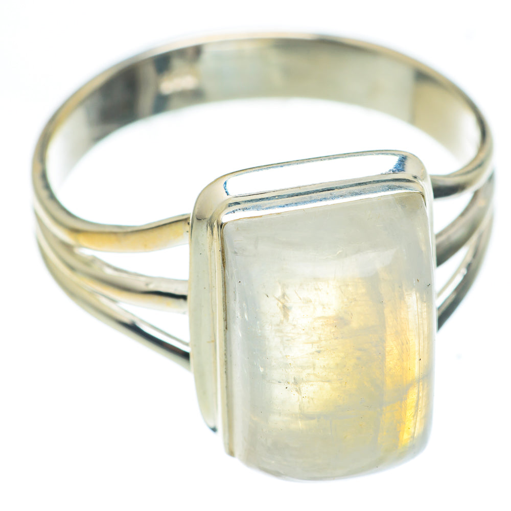 Rainbow Moonstone Rings handcrafted by Anasilvercos - RING67004