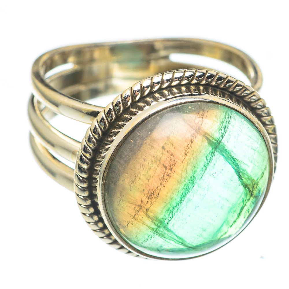Green Fluorite Rings handcrafted by Anasilvercos - RING67005
