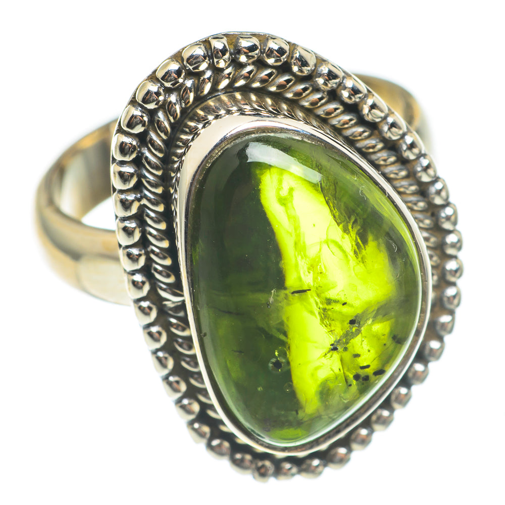 Green Tourmaline Rings handcrafted by Anasilvercos - RING67032