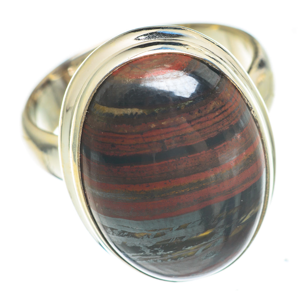 Red Tiger Iron Rings handcrafted by Anasilvercos - RING67033