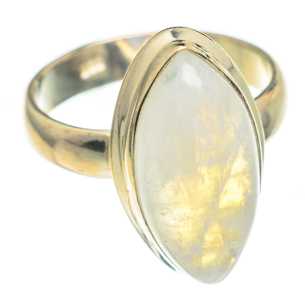 Rainbow Moonstone Rings handcrafted by Anasilvercos - RING67097