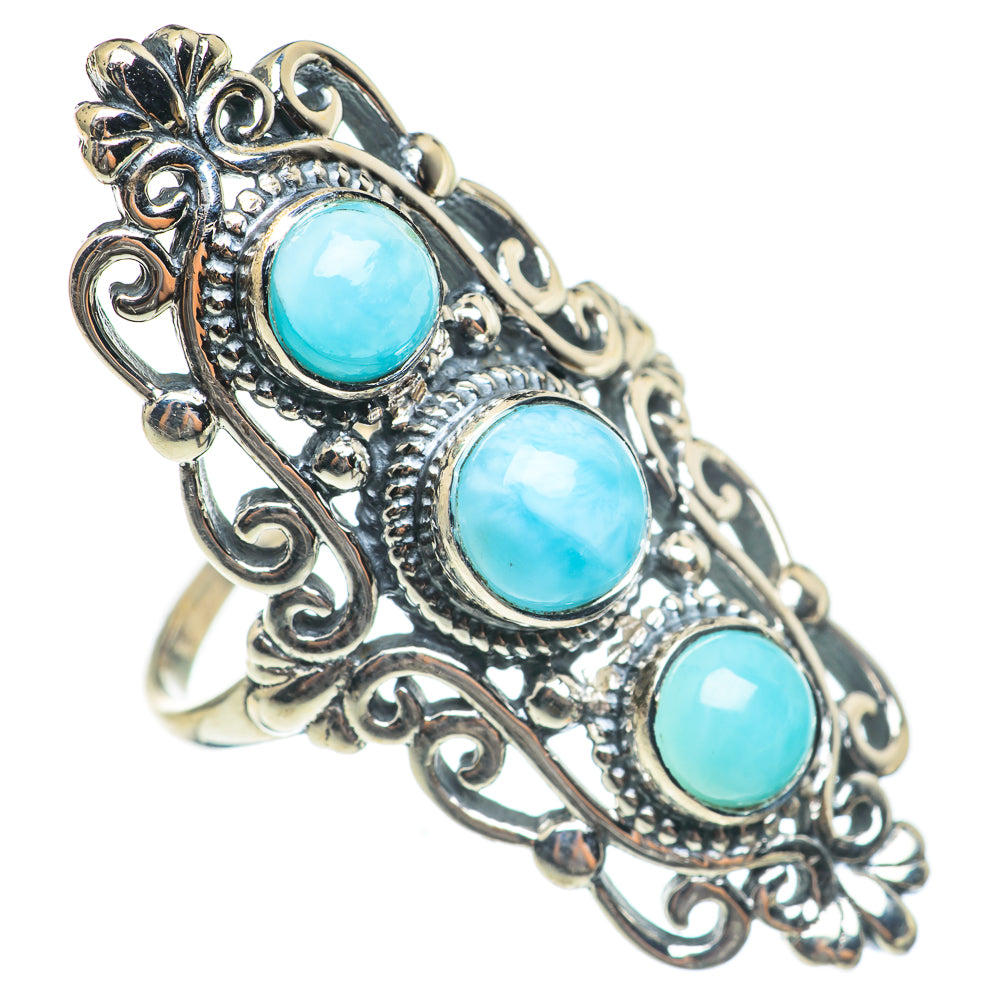 Larimar Rings handcrafted by Anasilvercos - RING67119