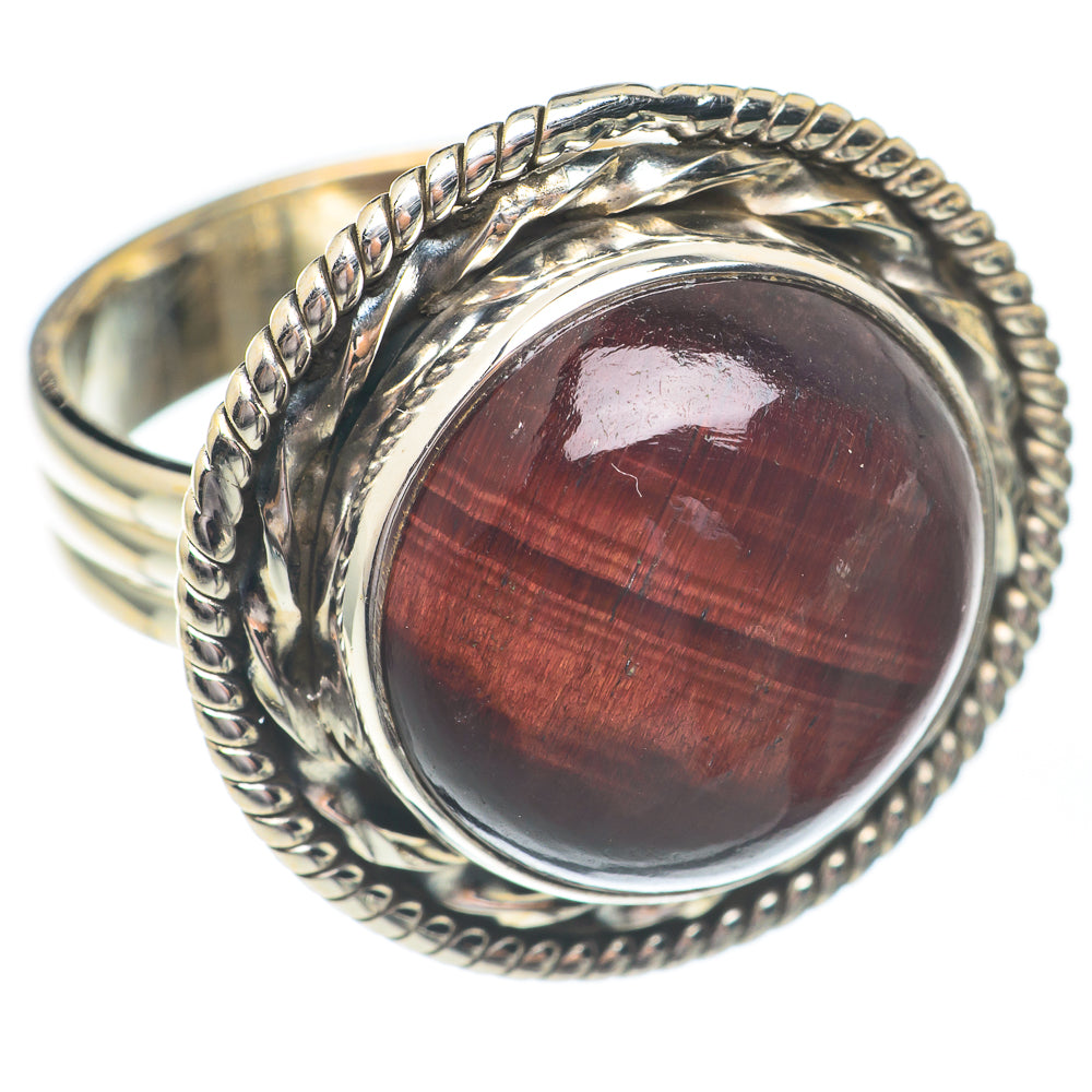 Red Tiger Iron Rings handcrafted by Anasilvercos - RING67170