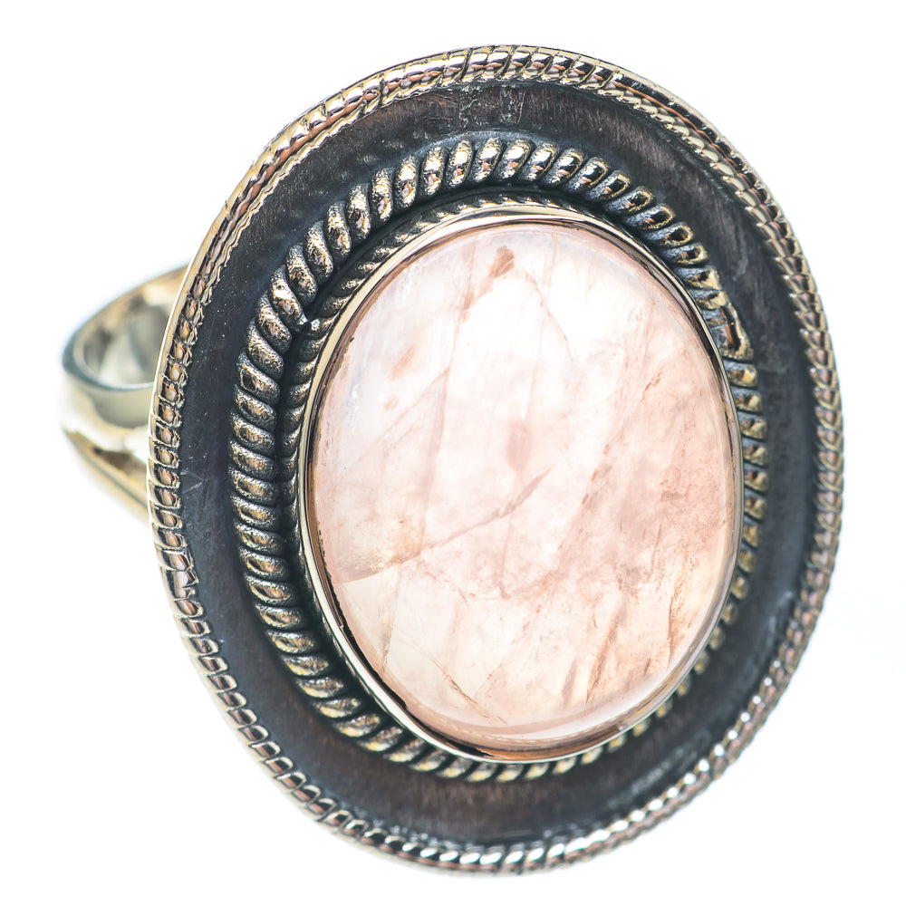Rose Quartz Rings handcrafted by Anasilvercos - RING67174