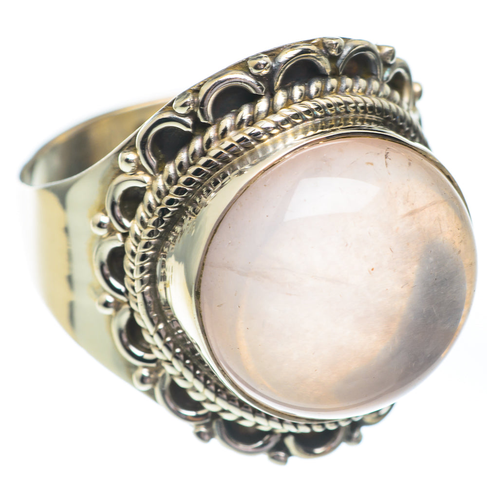 Rose Quartz Rings handcrafted by Anasilvercos - RING67176