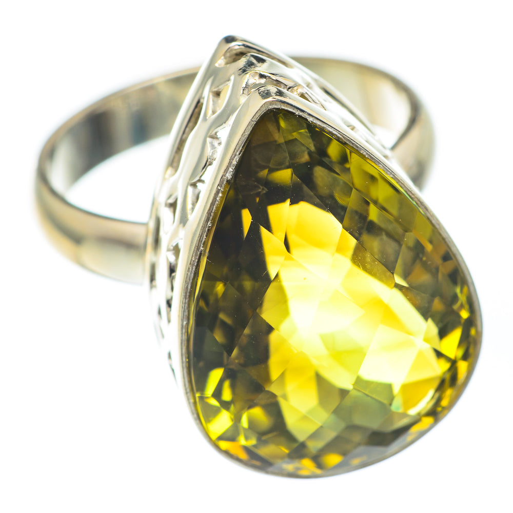 Olive Quartz Rings handcrafted by Anasilvercos - RING67191