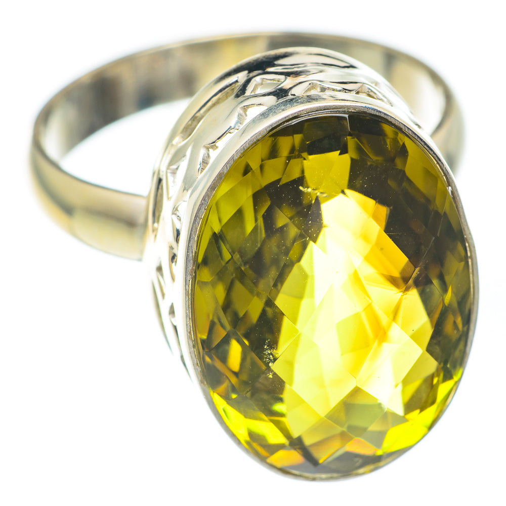 Olive Quartz Rings handcrafted by Anasilvercos - RING67192