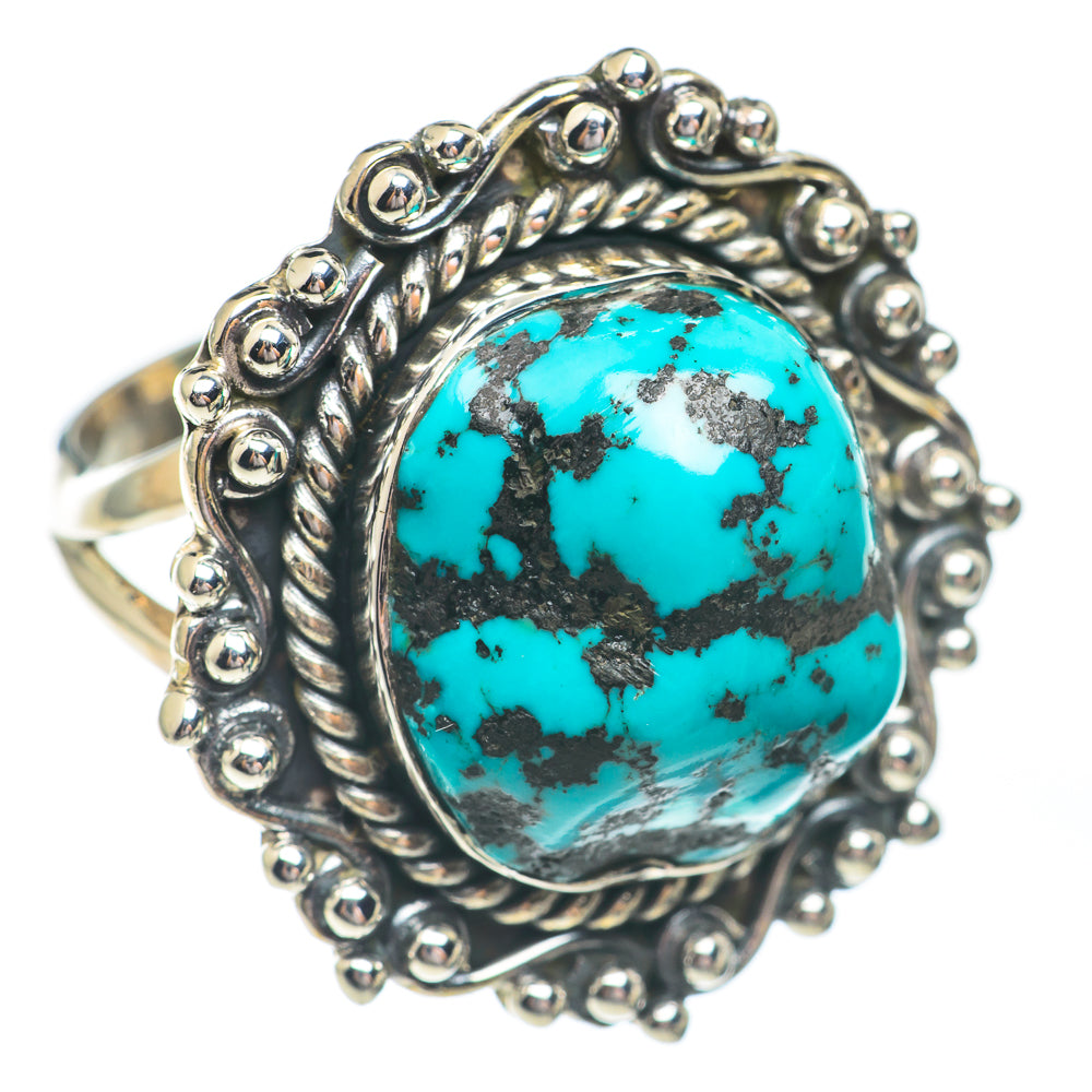 Tibetan Turquoise Rings handcrafted by Anasilvercos - RING67197