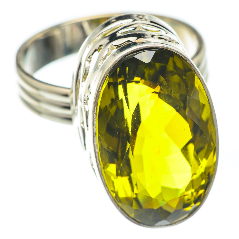 Olive Quartz Rings handcrafted by Anasilvercos - RING67221