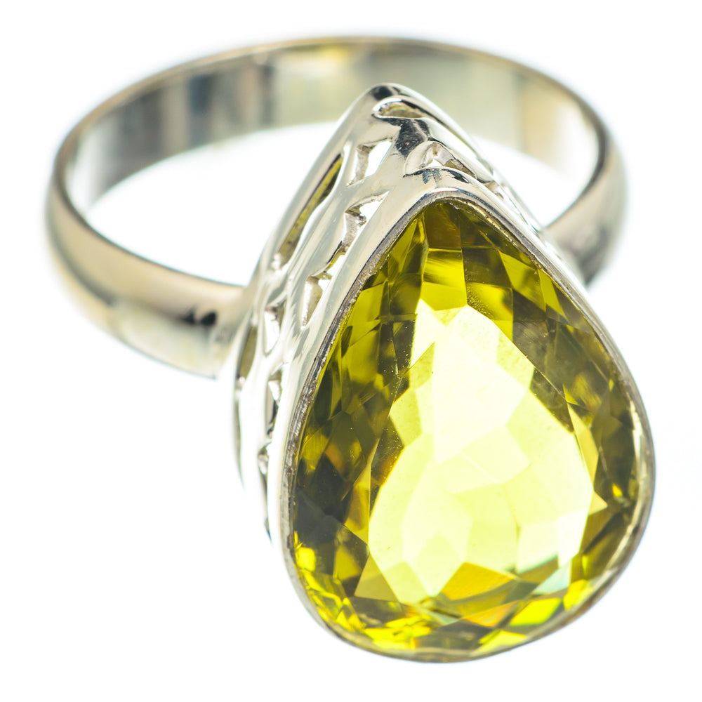 Olive Quartz Rings handcrafted by Anasilvercos - RING67222