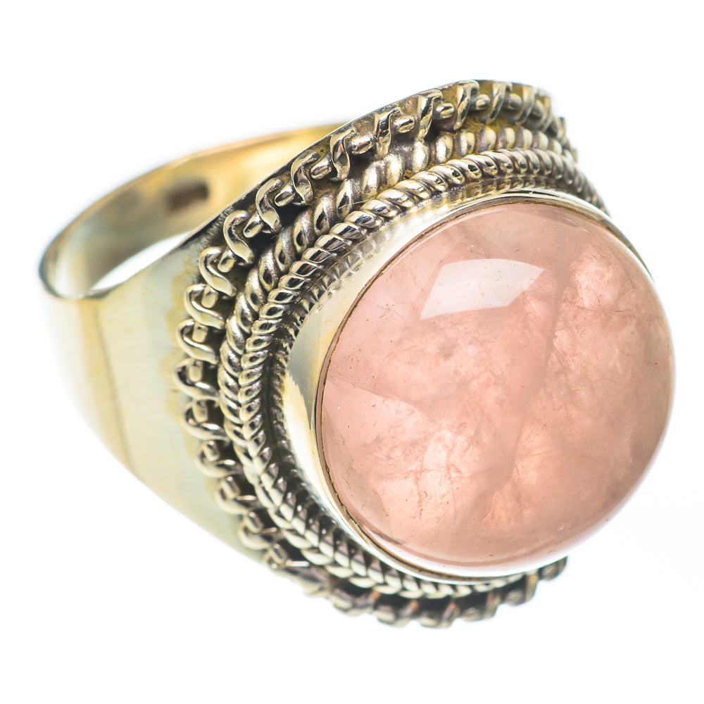 Rose Quartz Rings handcrafted by Anasilvercos - RING67237