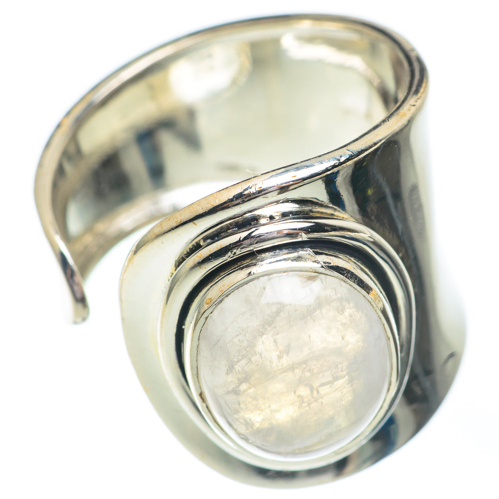 Rainbow Moonstone Rings handcrafted by Anasilvercos - RING67246