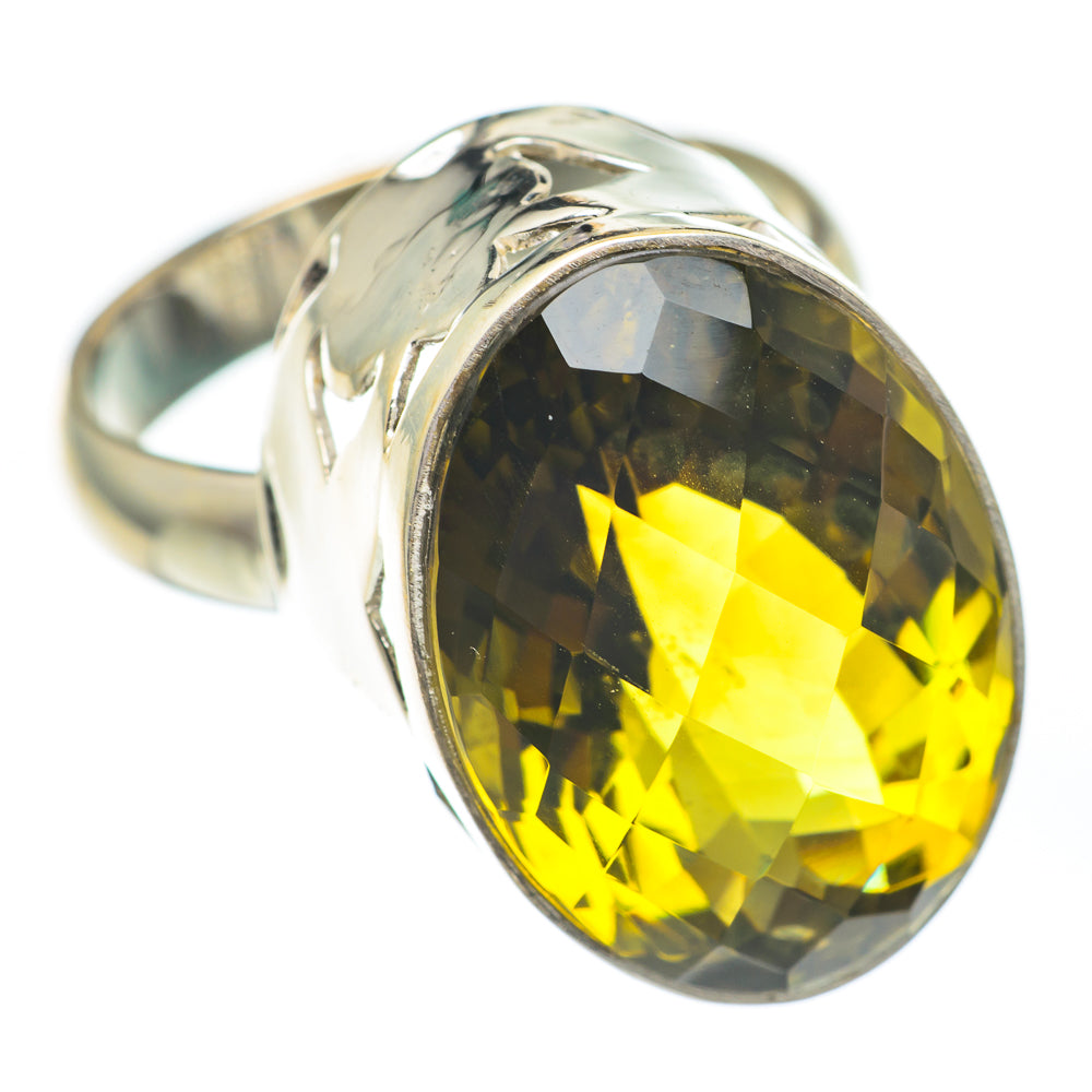 Olive Quartz Rings handcrafted by Anasilvercos - RING67250