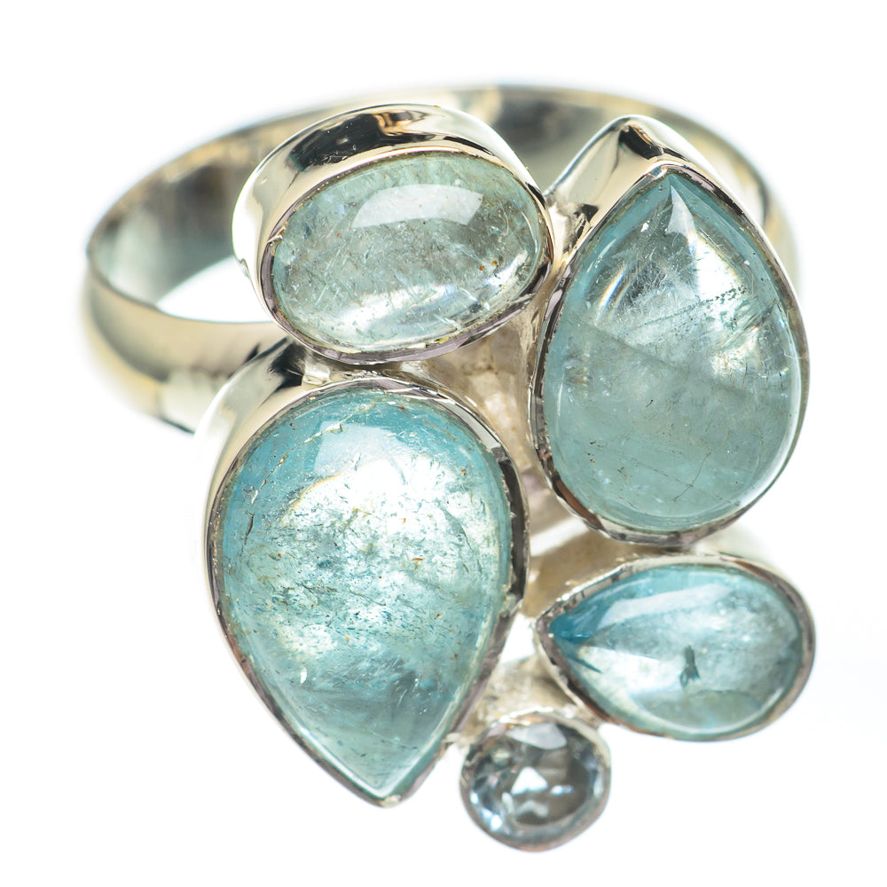 Aquamarine Rings handcrafted by Anasilvercos - RING67254