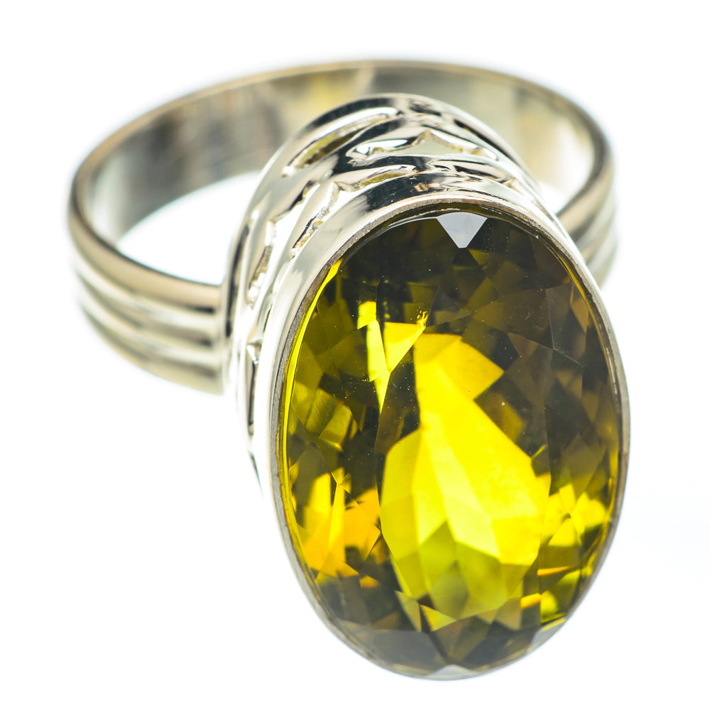 Olive Quartz Rings handcrafted by Anasilvercos - RING67297