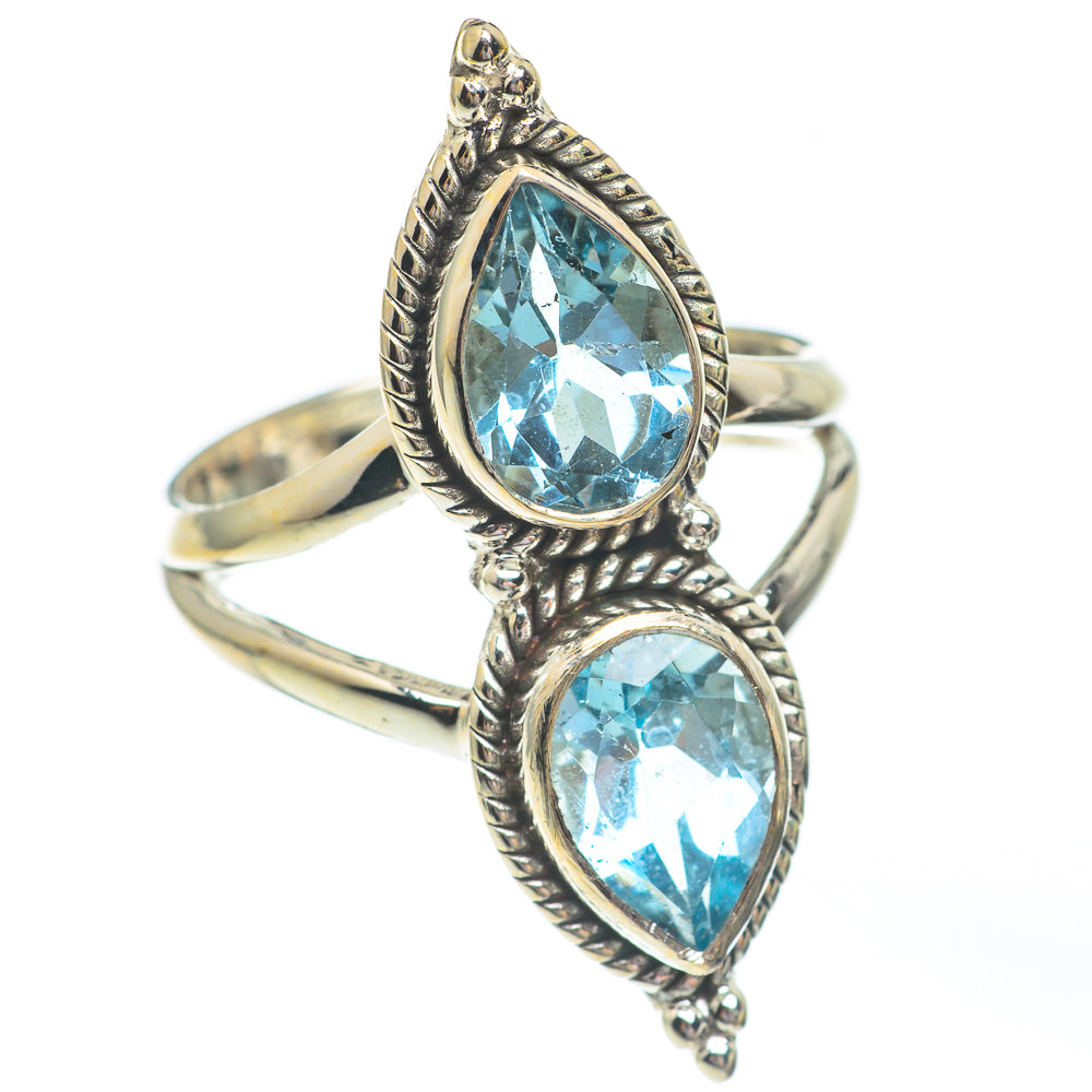 Blue Topaz Rings handcrafted by Anasilvercos - RING67302