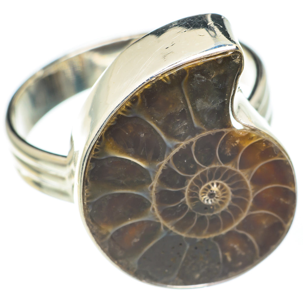 Ammonite Fossil Rings handcrafted by Anasilvercos - RING67351