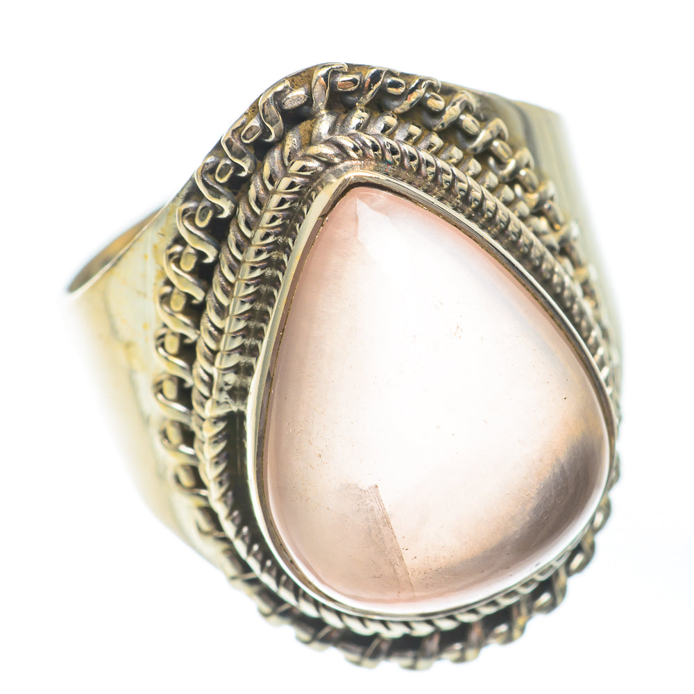 Rose Quartz Rings handcrafted by Anasilvercos - RING67355