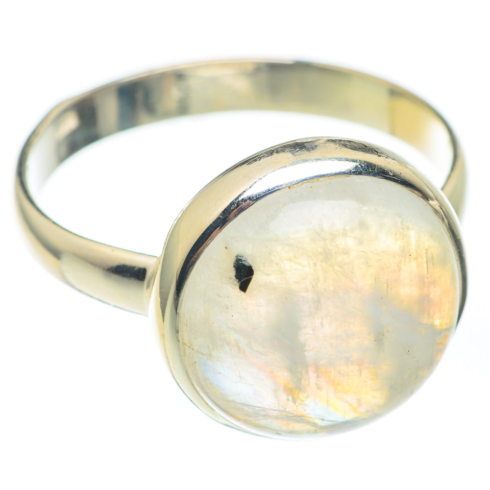 Rainbow Moonstone Rings handcrafted by Anasilvercos - RING67361