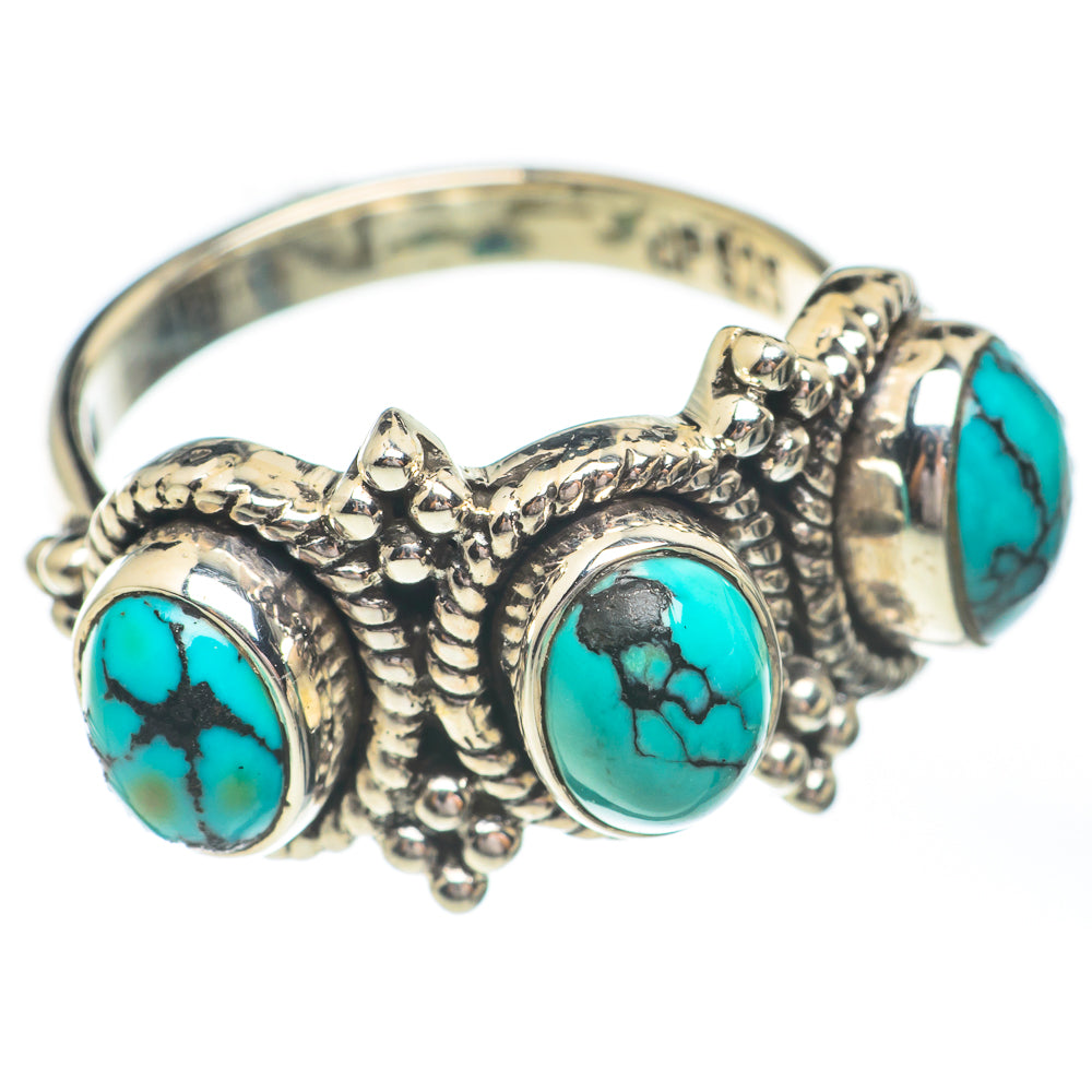 Tibetan Turquoise Rings handcrafted by Anasilvercos - RING67367