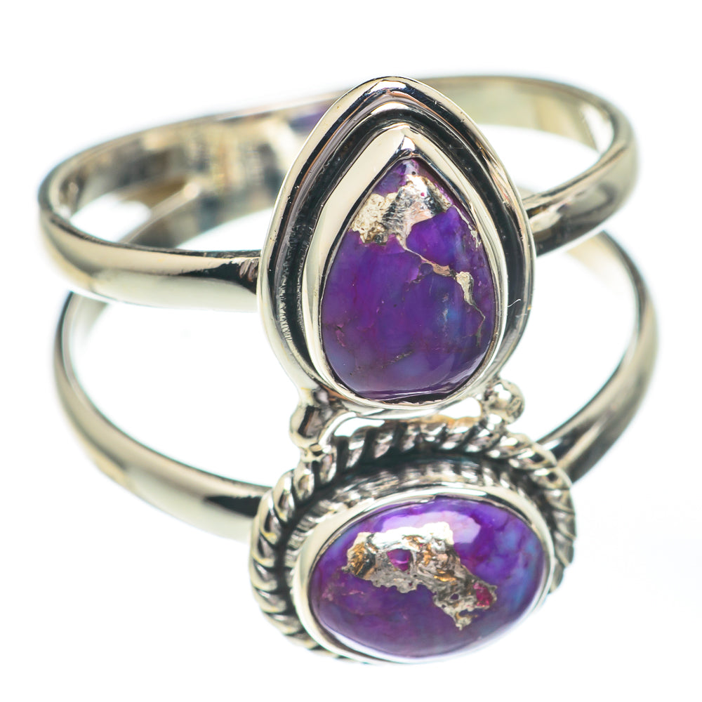 Purple Copper Turquoise Rings handcrafted by Anasilvercos - RING67379