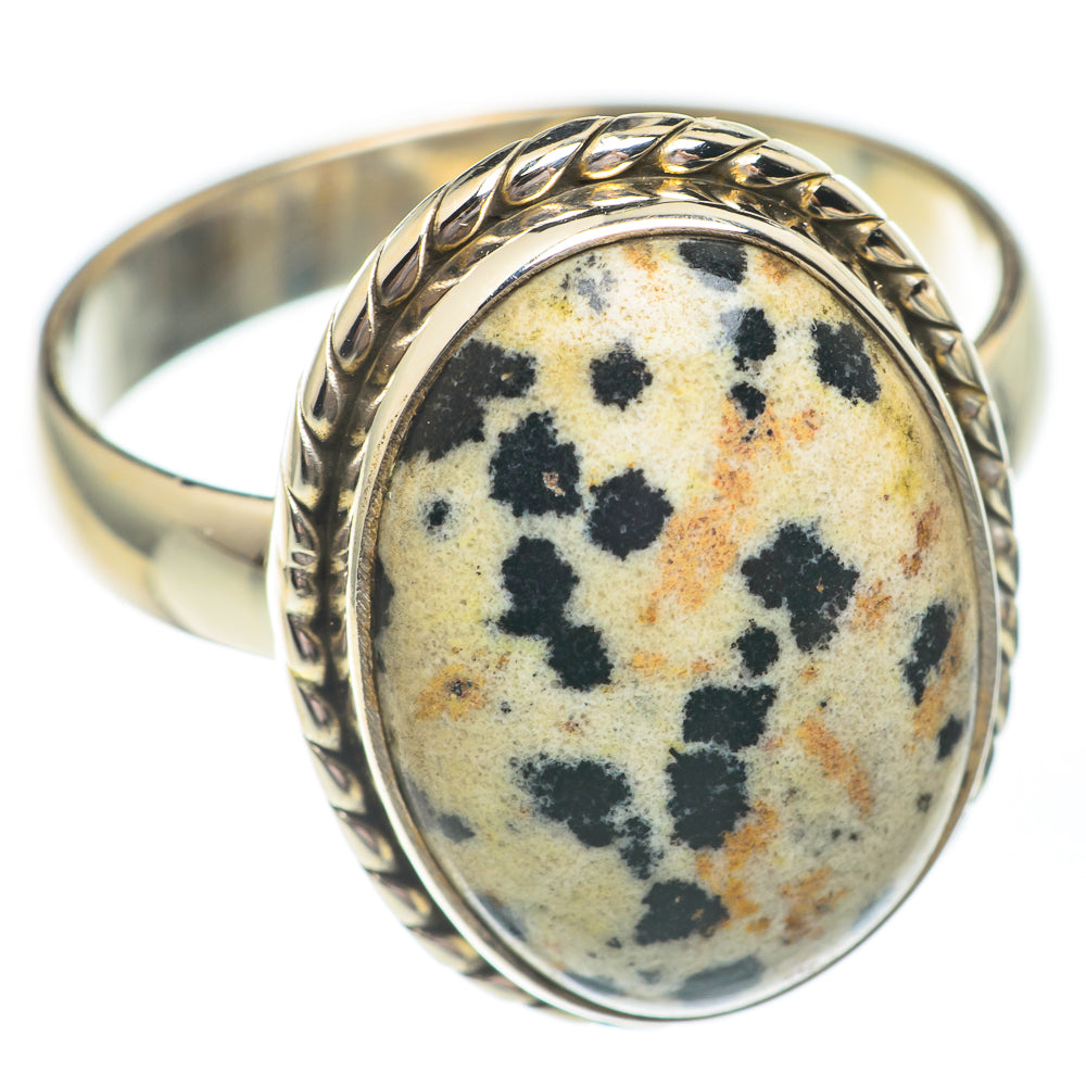Dalmatian Jasper Rings handcrafted by Anasilvercos - RING67384