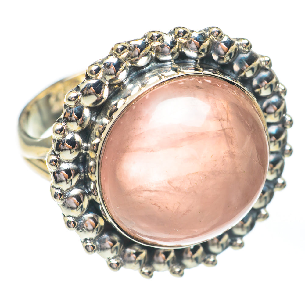 Rose Quartz Rings handcrafted by Anasilvercos - RING67397