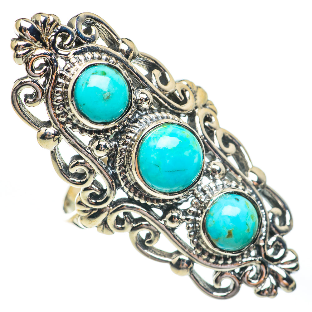 Arizona Turquoise Rings handcrafted by Anasilvercos - RING67410
