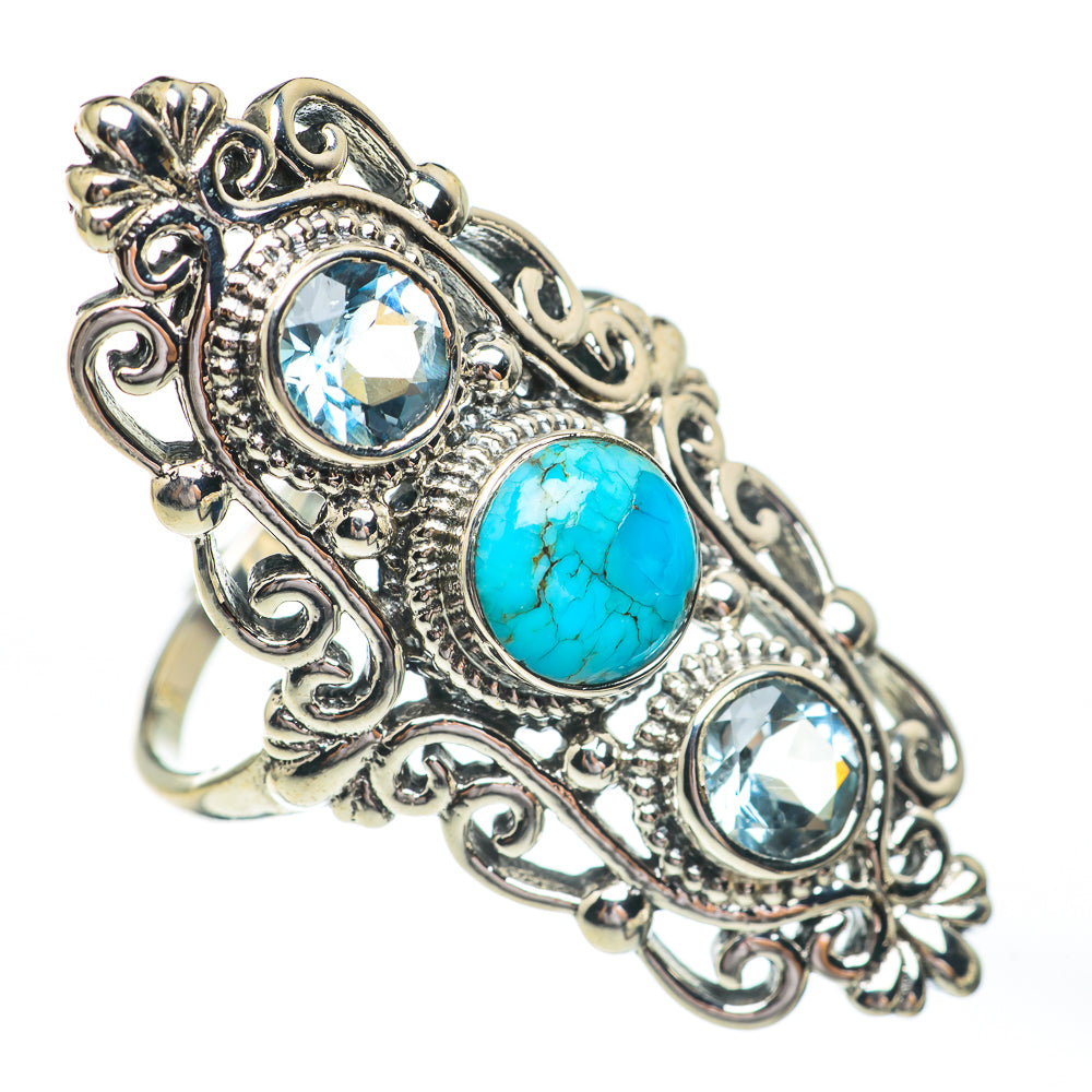 Tibetan Turquoise Rings handcrafted by Anasilvercos - RING67412
