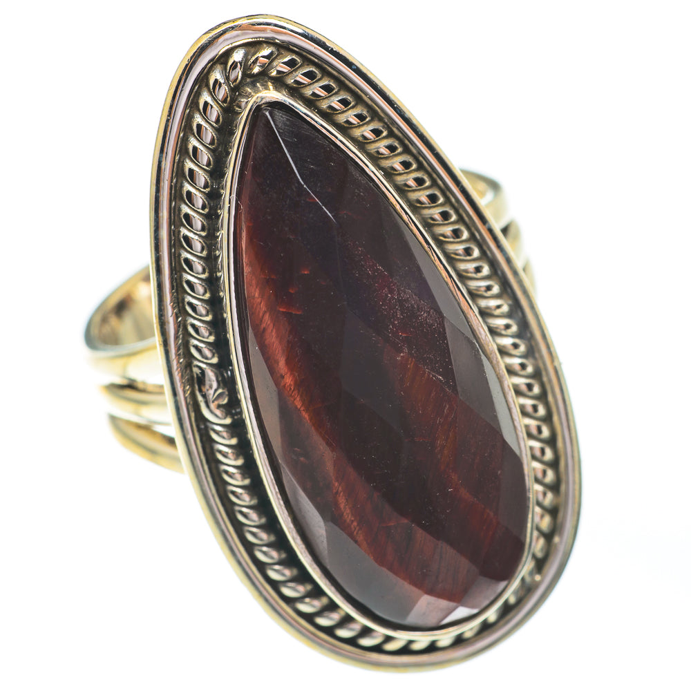 Red Tiger Iron Rings handcrafted by Anasilvercos - RING67416