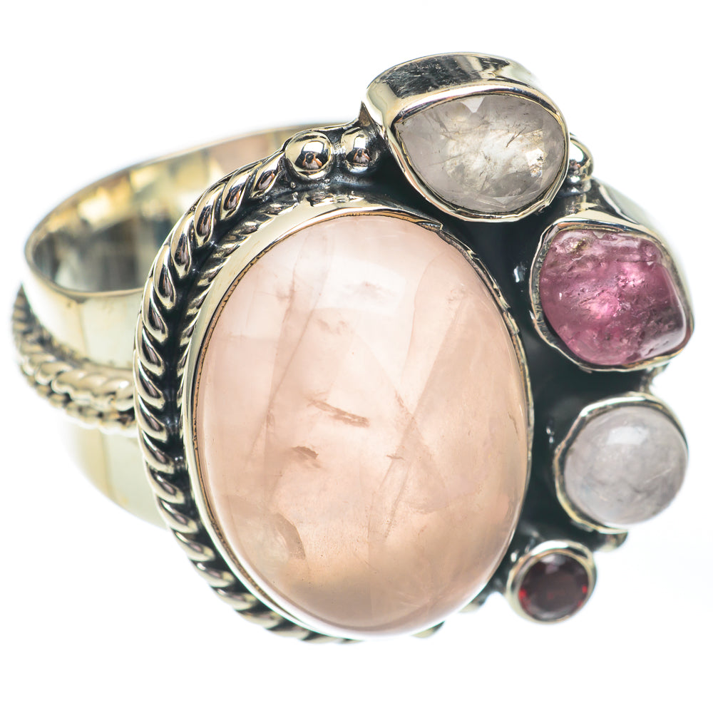 Rose Quartz Rings handcrafted by Anasilvercos - RING67419
